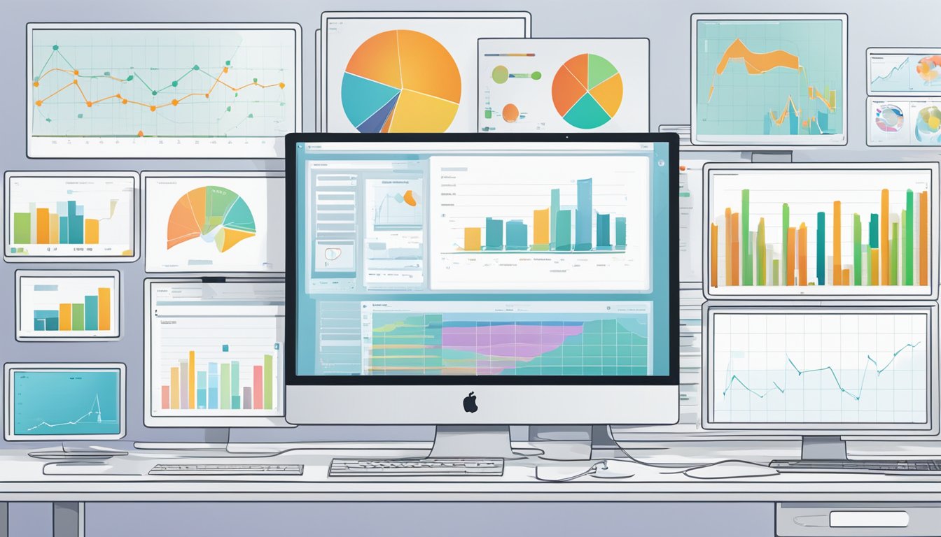 A computer screen displays training data for chatgpt, with charts and graphs showing patterns and concepts