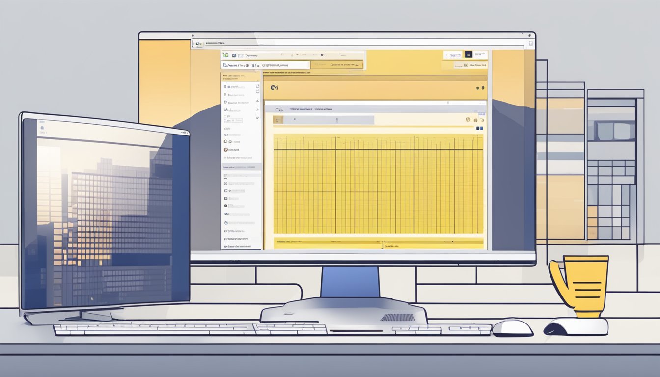 ChatGPT's API in use, with a computer screen displaying the ChatGPT interface and a user typing on a keyboard